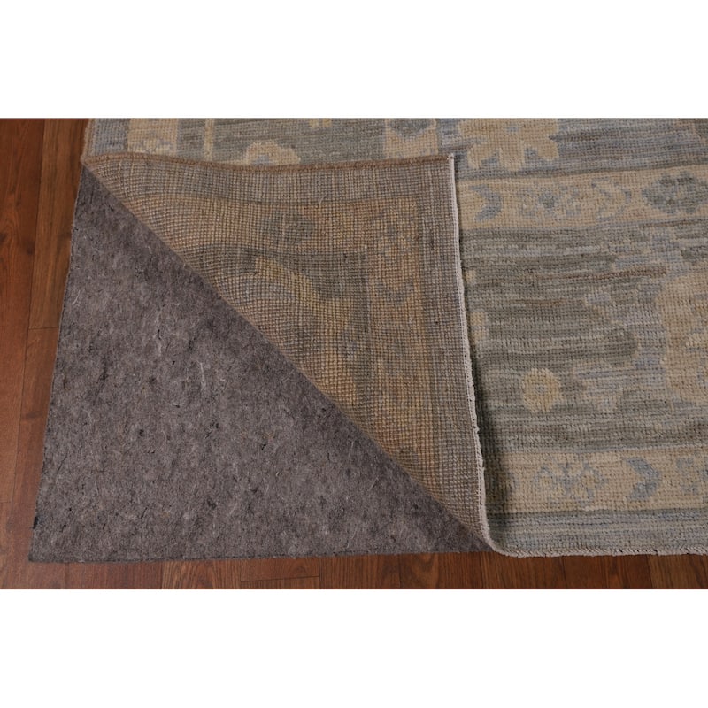 Blues Oushak Turkish Area Rug Handmade Wool Carpet - 8'0"x 9'10"