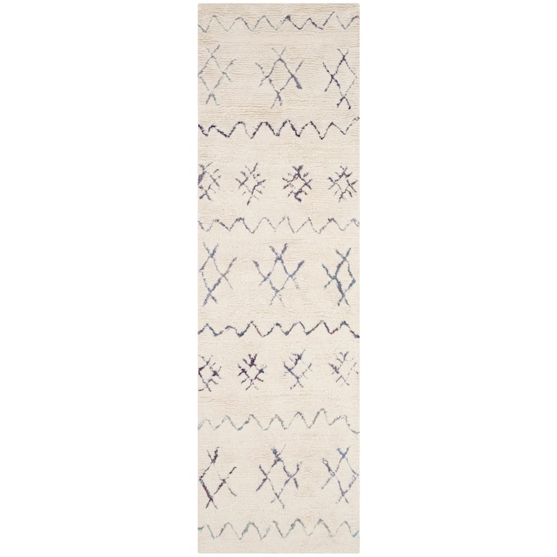 SAFAVIEH Handmade Casablanca Shag Nino Tribal Wool Rug