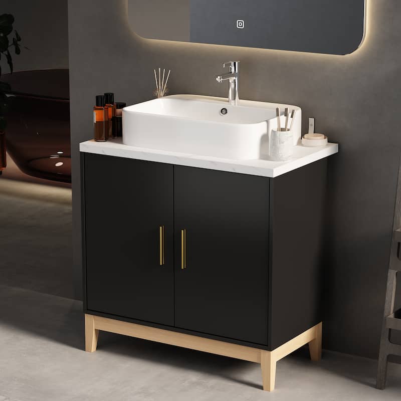 Elegant Freestanding Vanity with Ample Storage Space Bathroom Cabinet