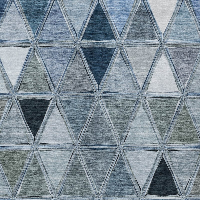 HomeRoots Geometric Transitional Rectangle Outdoor Rug
