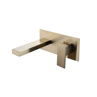 Brushed Gold wall mount bathroom sink basin faucet for sink - 5' x 11'