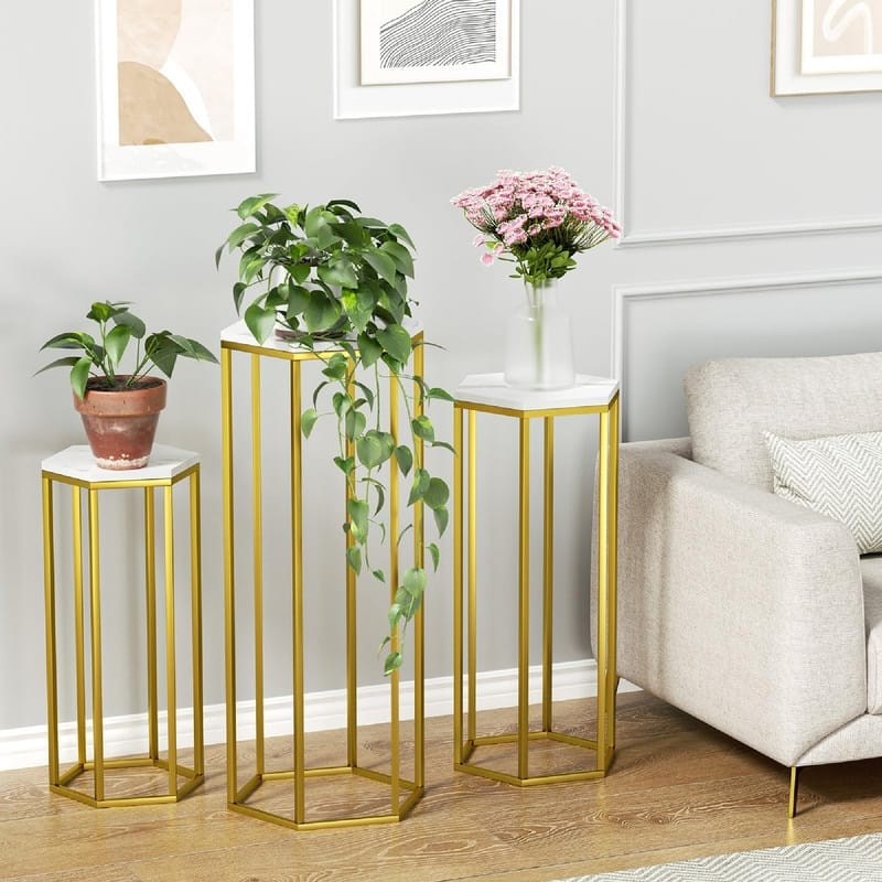 Cake Flower Plant Pedestal Stands - 14.2 x 14.2 x 35 inches