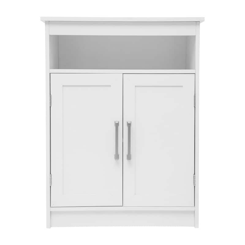 Modern Bathroom Storage Cabinet with Magnetic Close Doors and Shelves