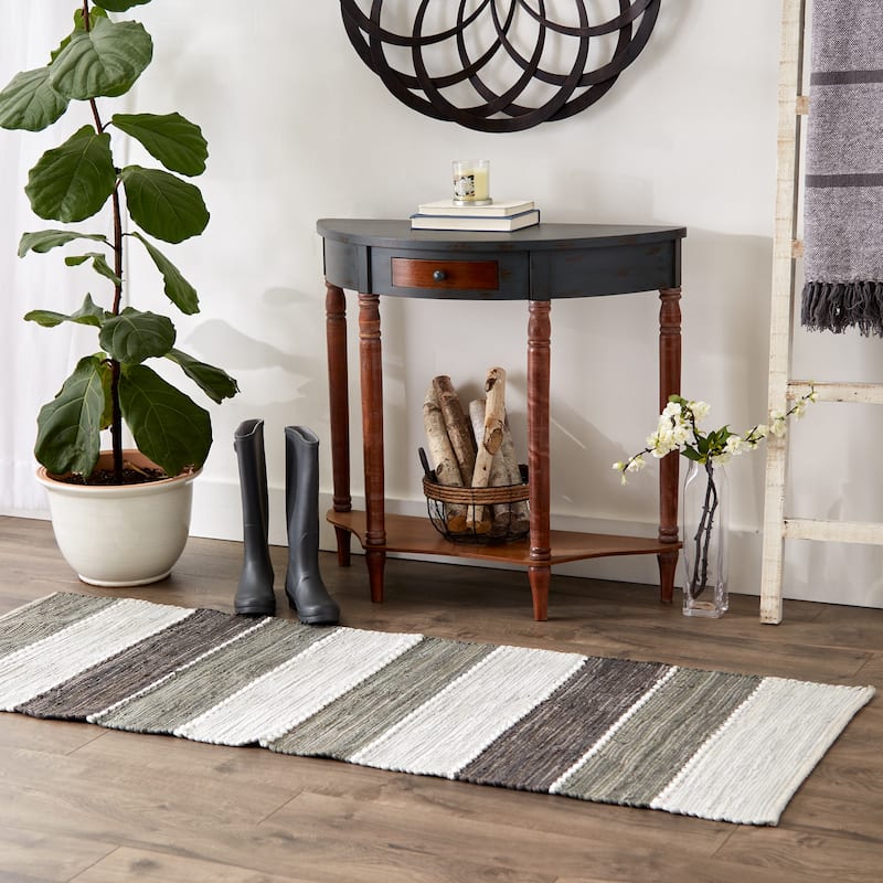 Hand-Loomed Paper Chindi Rug