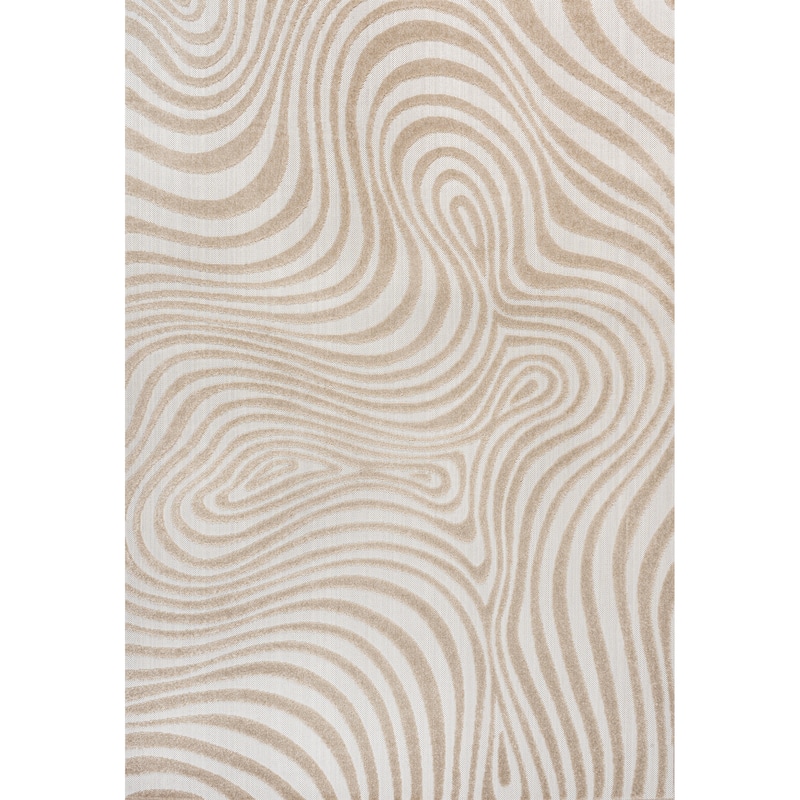 JONATHAN Y Nordby Abstract Groovy Striped Area Rug - 3 X 5 - Beige/Cream
