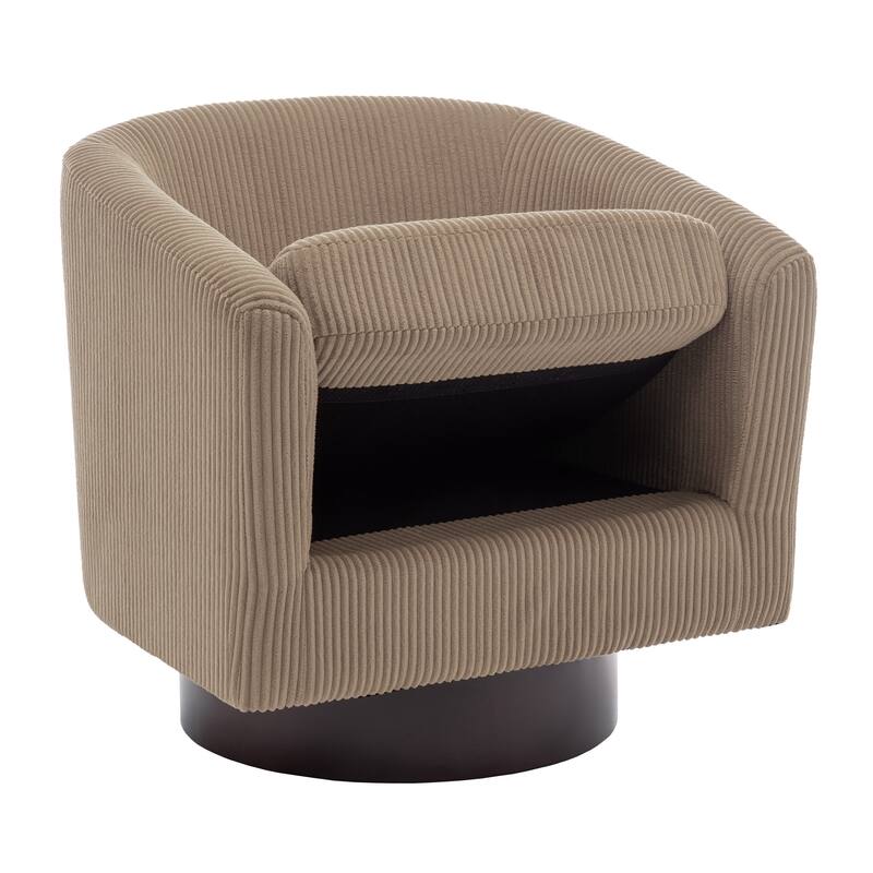 Modern Round 360-Degree Swivel Accent Chair Set of 2
