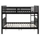 preview thumbnail 22 of 36, Full Over Full Bunk Bed with Ladder, Solid Wood Bunk Bed Frame with Safety Guardrail for Teens/Adults, Convertible into Two Beds
