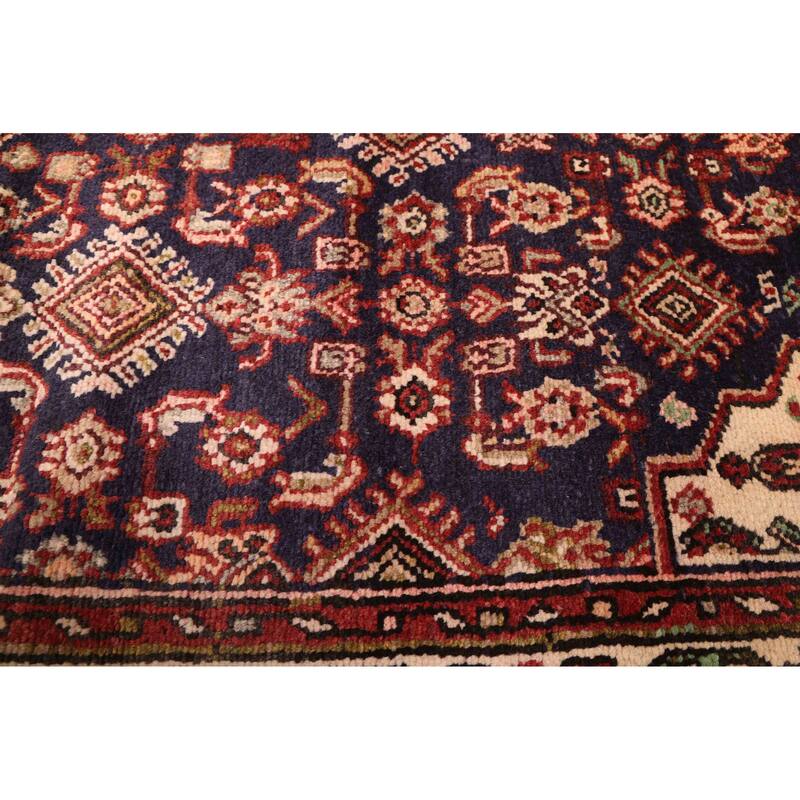 ECARPETGALLERY Hand-knotted Andelz Dark Navy Wool Rug - 3'6 x 9'5