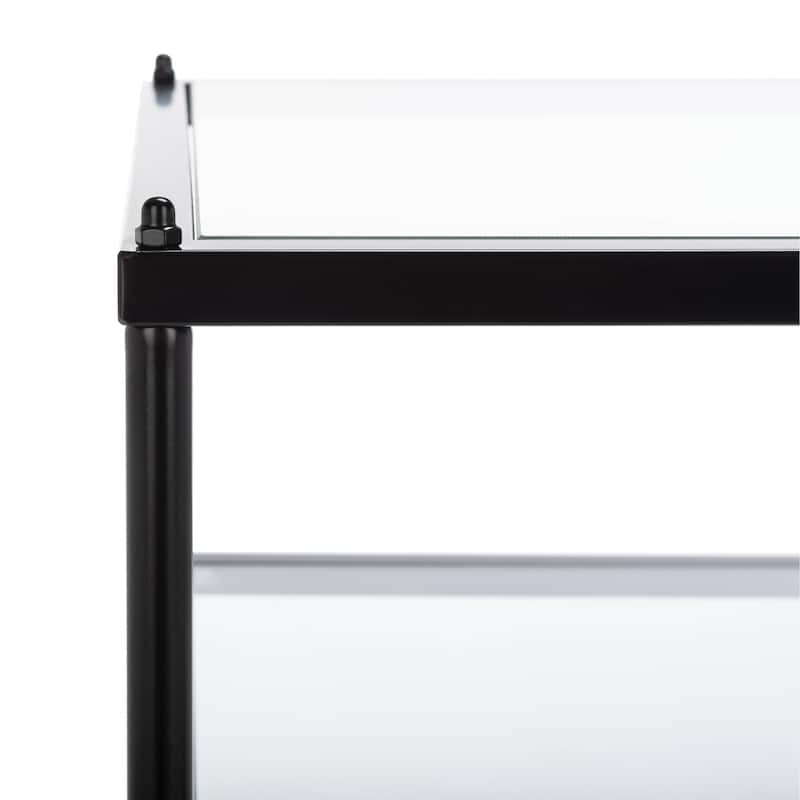 SAFAVIEH Vida 3-Tier Accent Table - 22" W x 18" D x 27" H - 22Wx18Dx27H - Matte Black