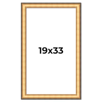 19x33 Frame Gold Plein Aire Solid Wood Picture Frame Width 2 Inches |