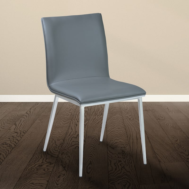 Crystal Upholstered Wood and Metal Armless Dining Chairs - Set of 2