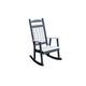 Poly Classic Porch Rocker - Dark Gray with White Accents