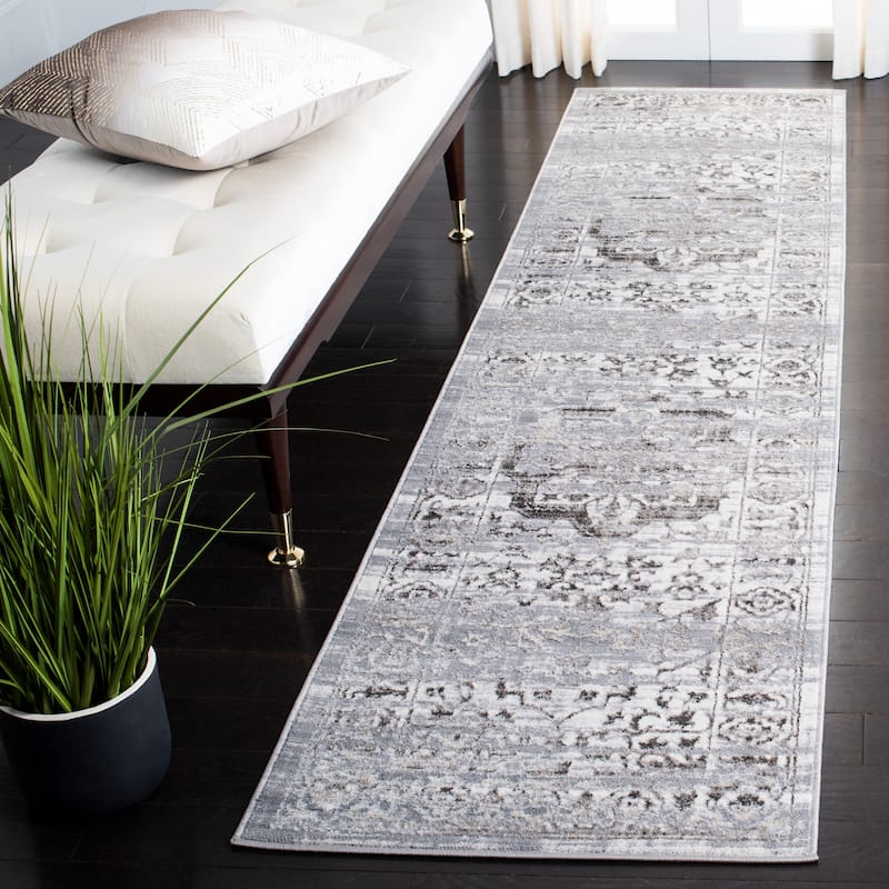 SAFAVIEH Orchard Macy Distressed Rug - 2'2" x 9' Runner - Grey/Light Grey