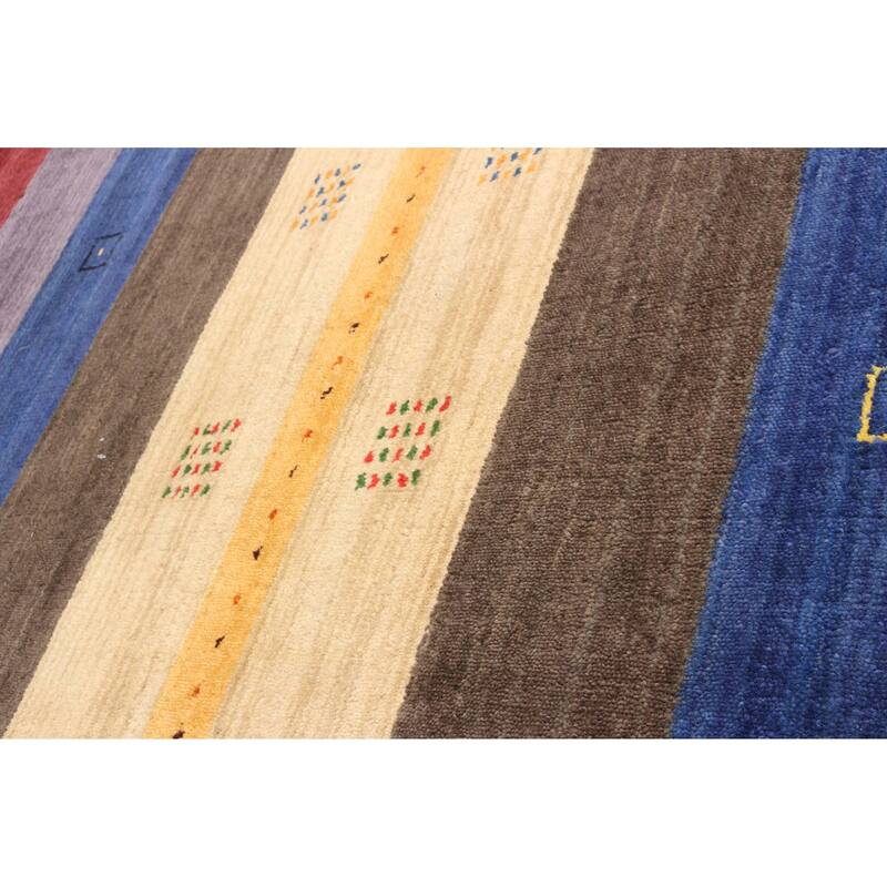 ECARPETGALLERY Hand Loomed Kashkuli Gabbeh Multi Color Wool Rug - 2'11 x 4'9