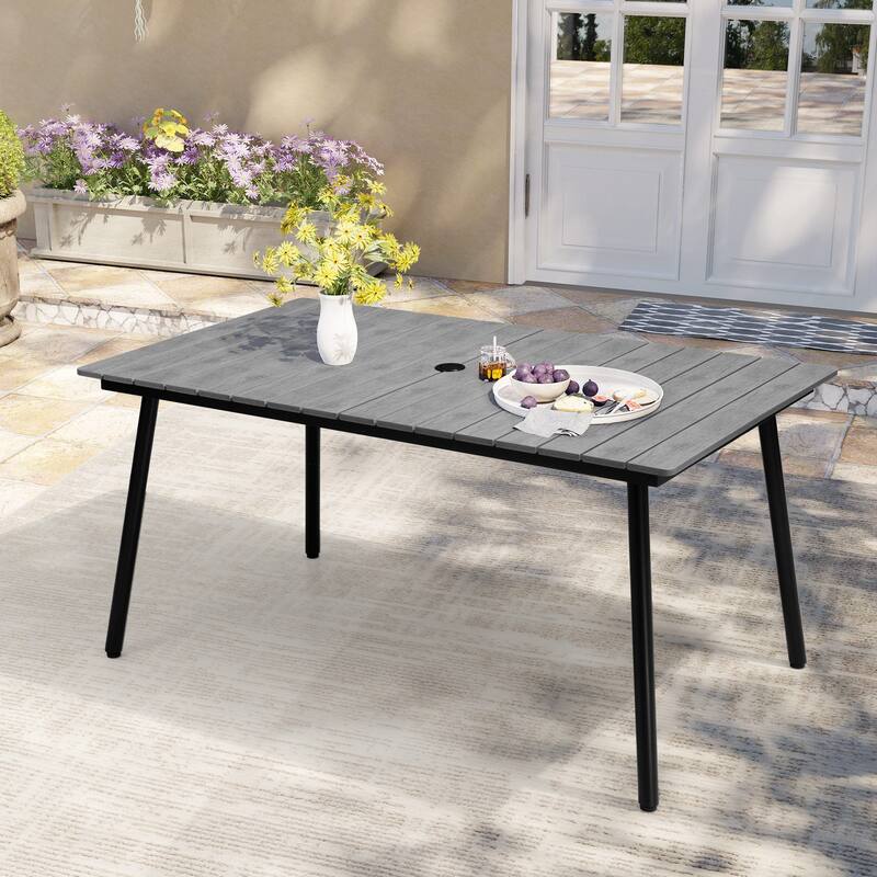 Outdoor 3/5/6-Piece Furniture Patio Dining Set with Rectangular Table