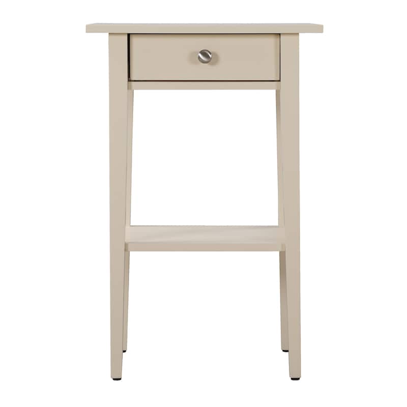 Contemporary Beige Nightstand, Compact and Sturdy, Easy Assembly