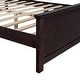 preview thumbnail 18 of 30, Farmhouse Wooden Platform Full Size Bed With Curl Design Headboard And Footboard For Teenager, Espresso
