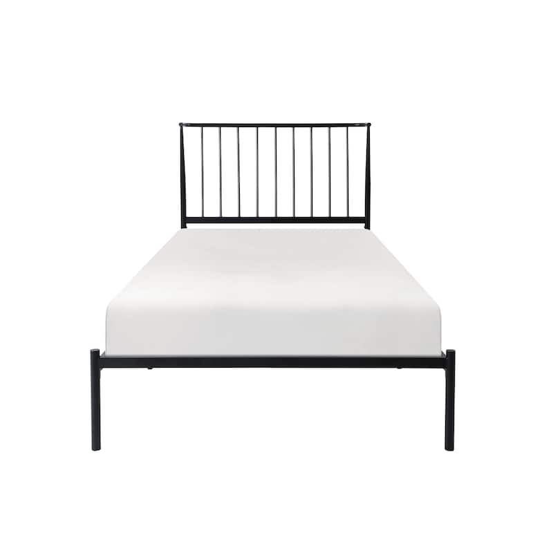 Bliss Metal Platform Bed with Curved Metal Headboard by iQ Modern