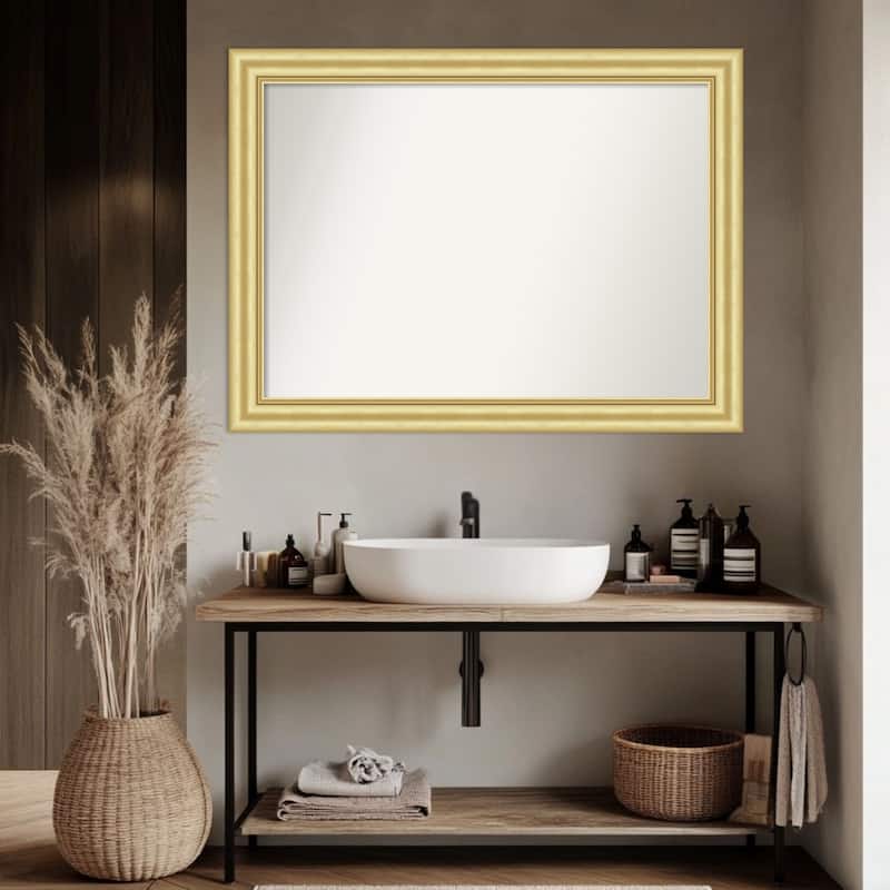 Sophia Non-Beveled Framed Bathroom Vanity Wall Mirror