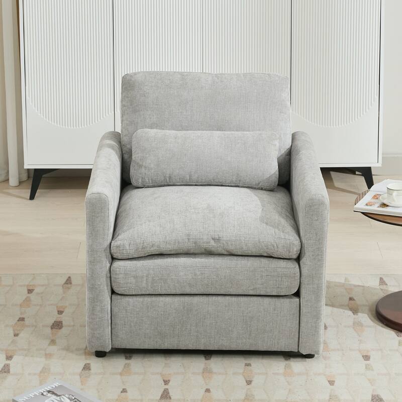 Upholstered Armchair Oversized Comfy Cloud Sofa Double Cushion Single Sofa Plush Cushion Armchair for Living Room
