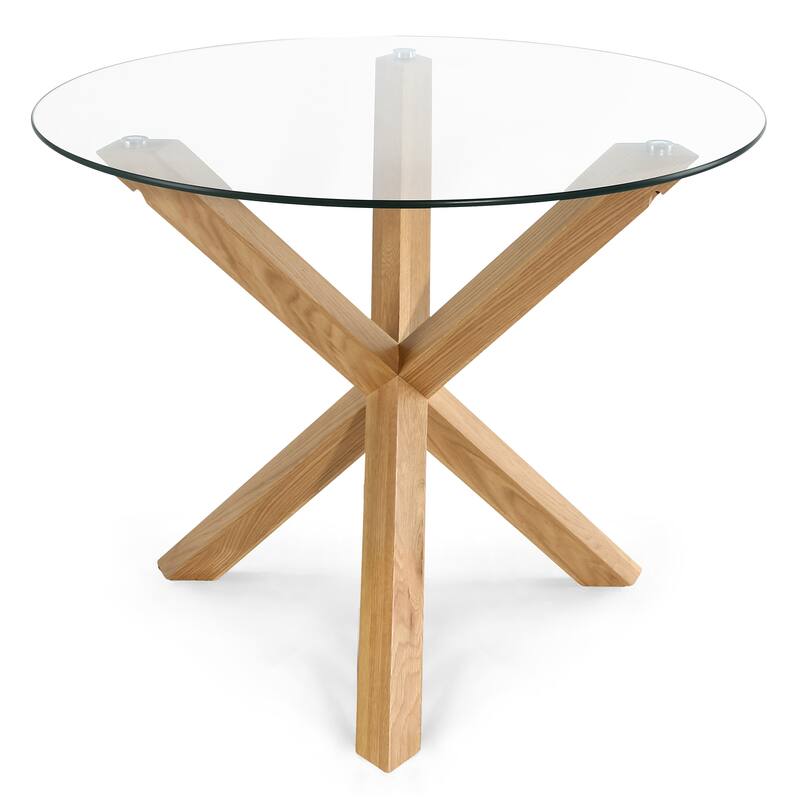 Poly and Bark Kennedy 37.4 inch Round Dining Table - Oak