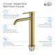 Luxury Solid Brass Single Hole Bathroom Vessel Sink Faucet