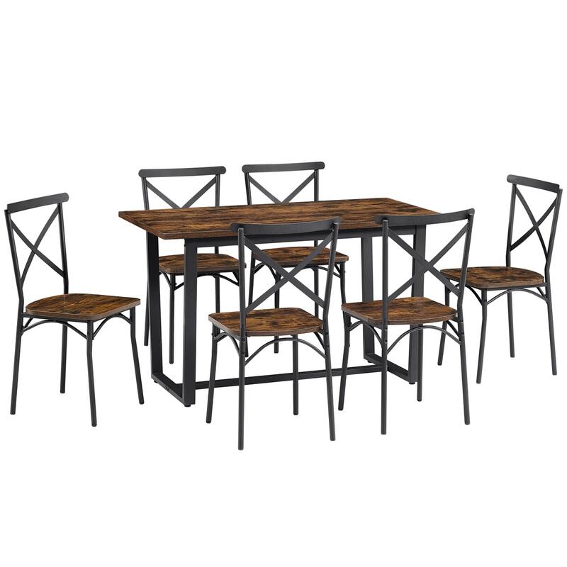 7PCS Dining Set,Kitchen Table Set Perfect for Kitchen,Breakfast Nook