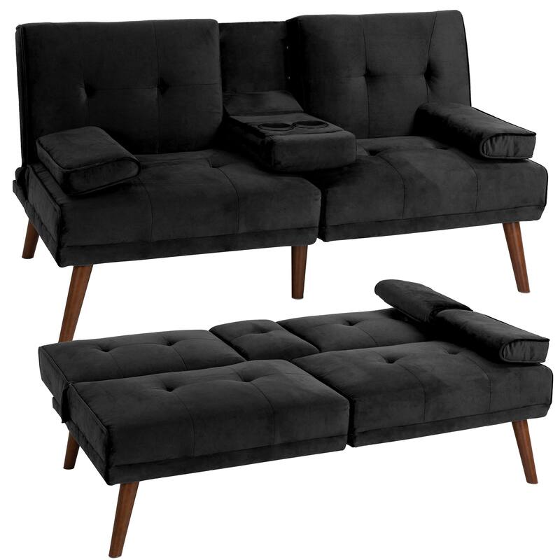Futzca 60" Small Loveseat, 3 in 1 Cute Convertible Sofa Bed