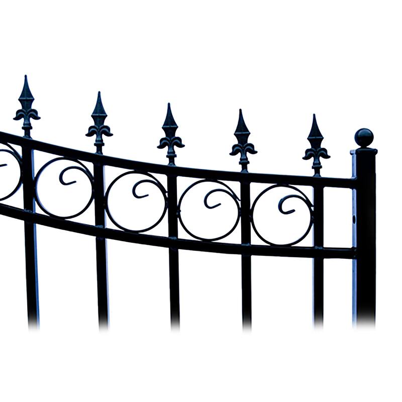ALEKO Steel Single Swing 18 ft Driveway Gate London Style Black