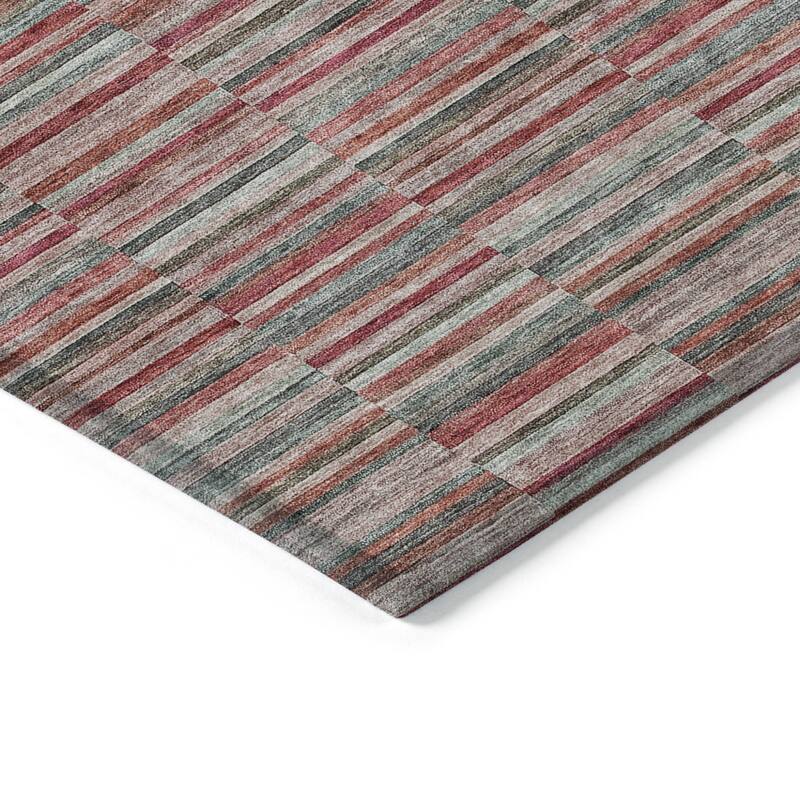 HomeRoots Striped Transitional Rectangle Outdoor Rug