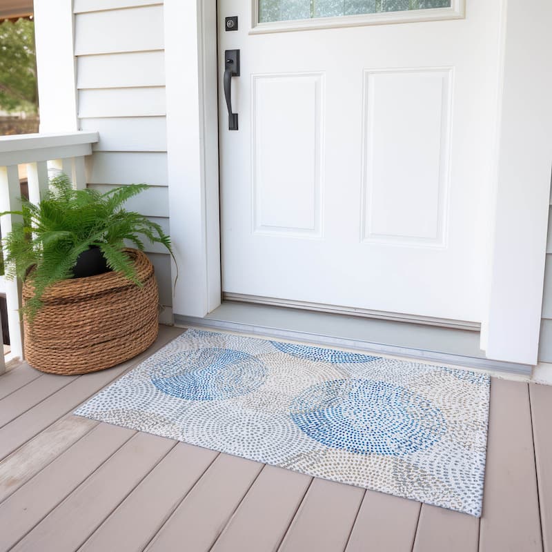 Machine Washable Indoor/ Outdoor Chantille Contemporary Rug