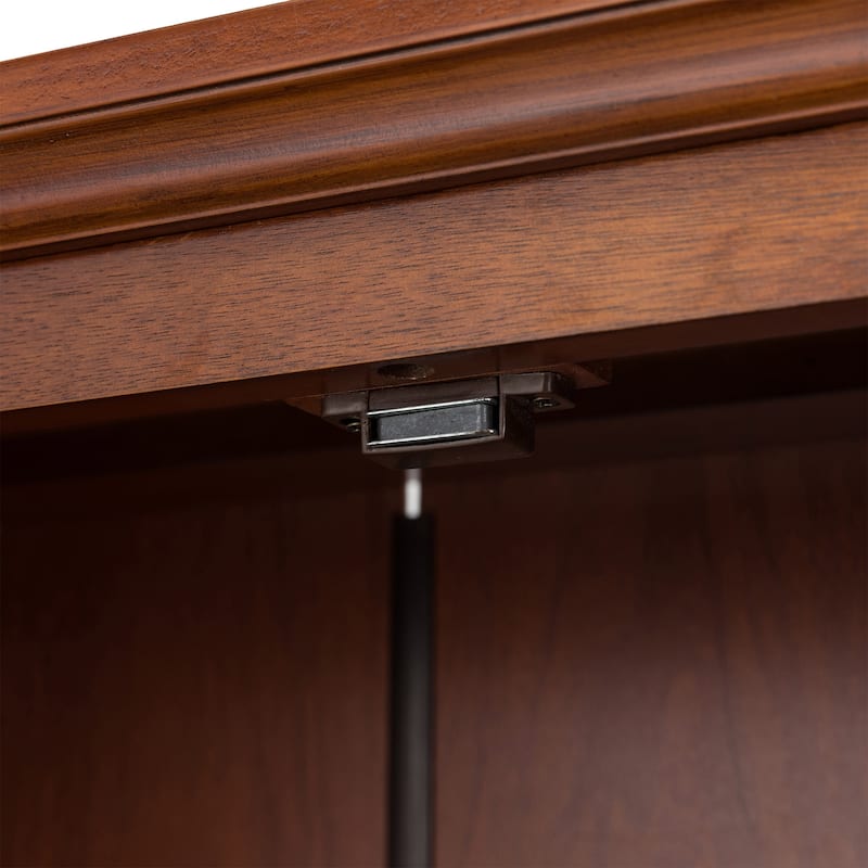 Glitzhome 5.8FT Espresso/ Walnut Bathroom Storage Cabinet Spacesaver Organizer