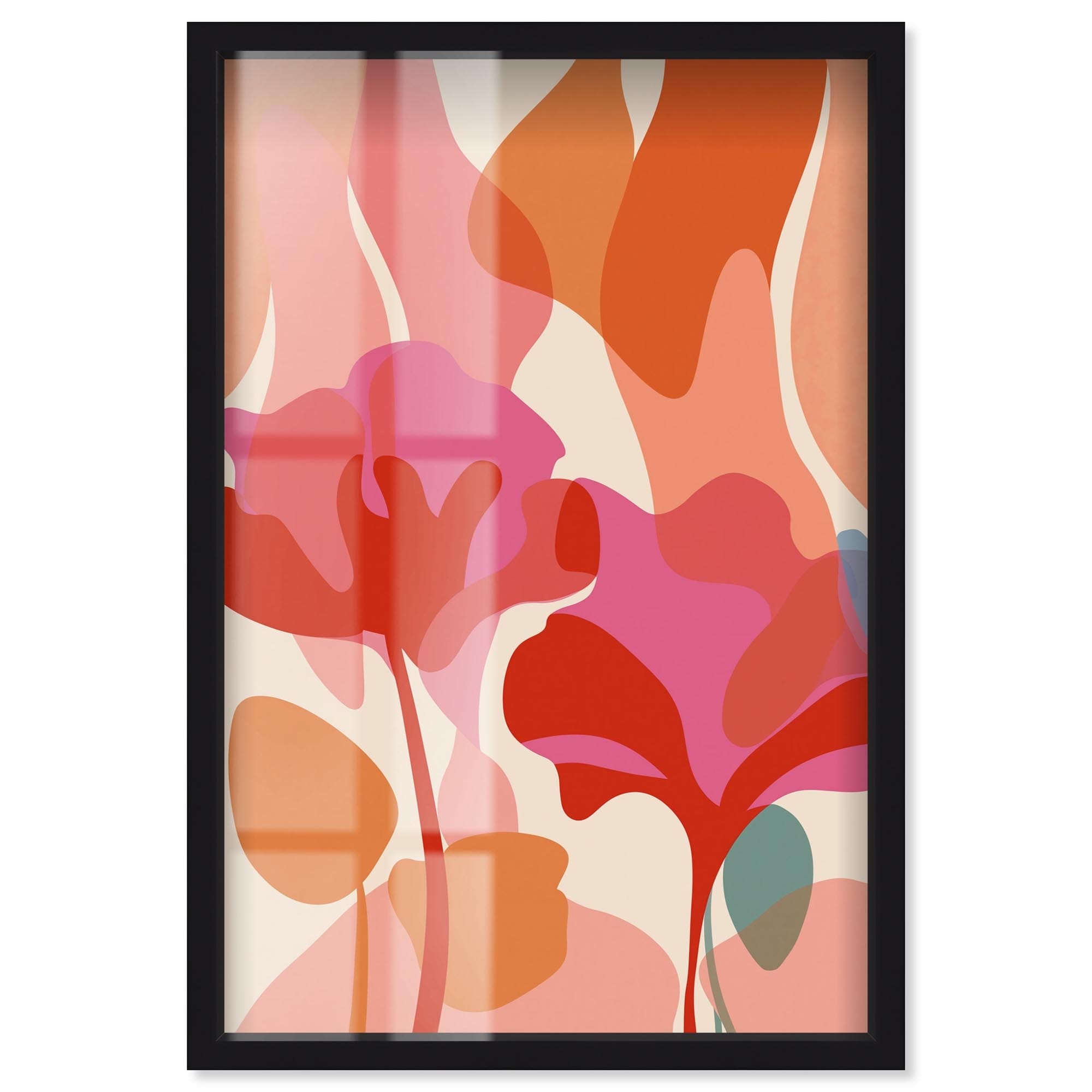 Heart of a Flower II Floral Decor Shadowbox Print by Art Remedy