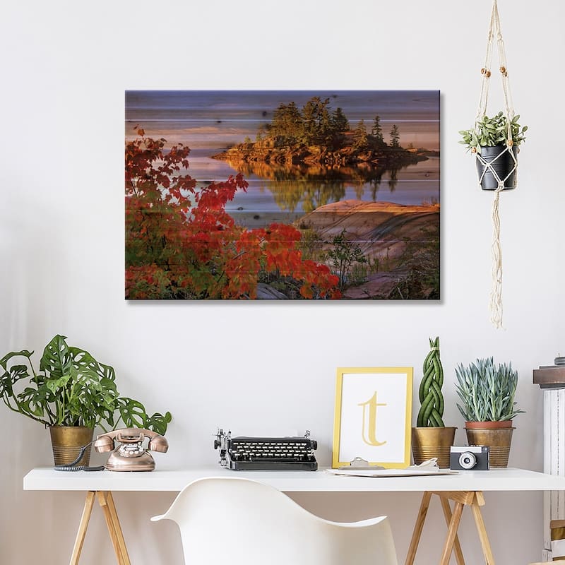 Island In Georgian Bay, Lake Huron, Killarney Provincial Park, Ontario, Canada Print On Wood by Tim Fitzharris - Multi-Color
