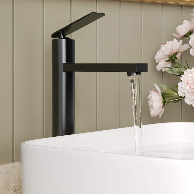 GRANDJOY 2-Pack High-Arc Bathroom Vanity Faucet, Single Hole Installation