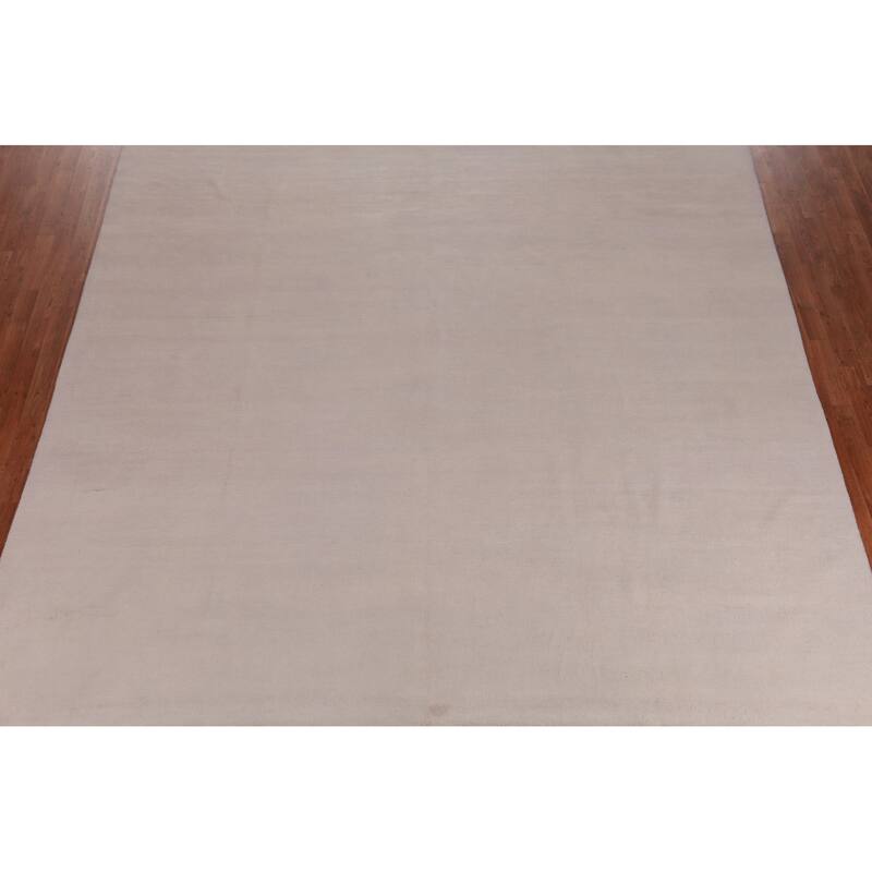 Hand Knotted Oriental 100% Wool Carpet Modern Modern Peach Gabbeh Area Rug - 10' 2'' X 10' 3''