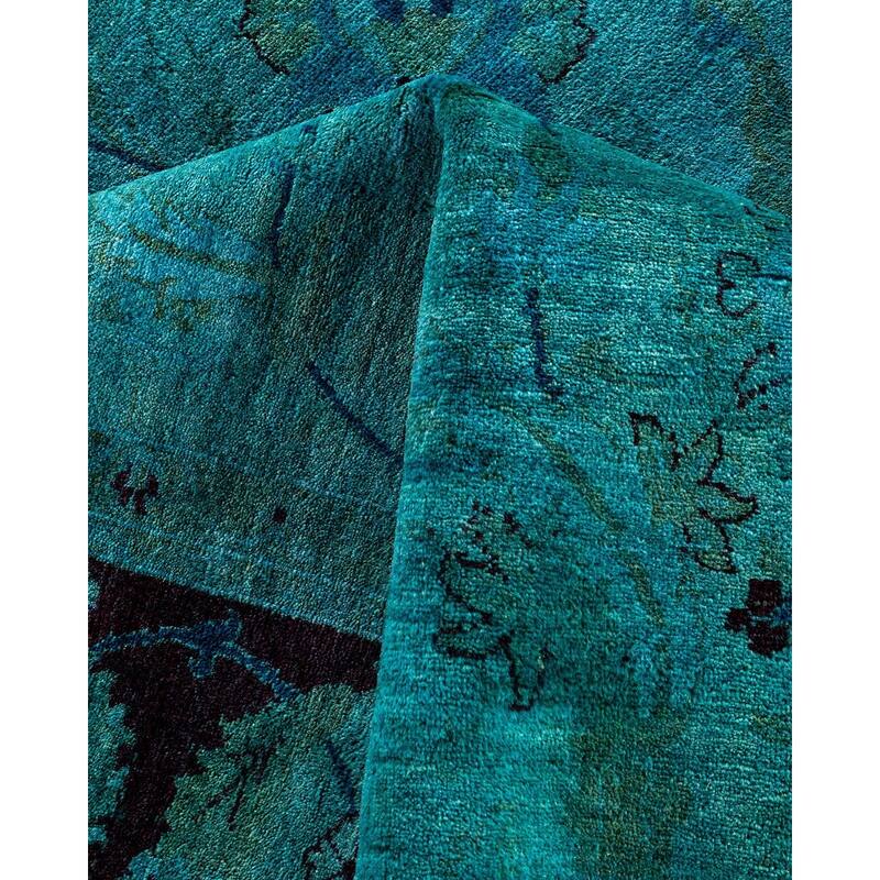 Contemporary Overdyed Wool Hand Knotted Area Rug - 6' 3" x 9' 4"