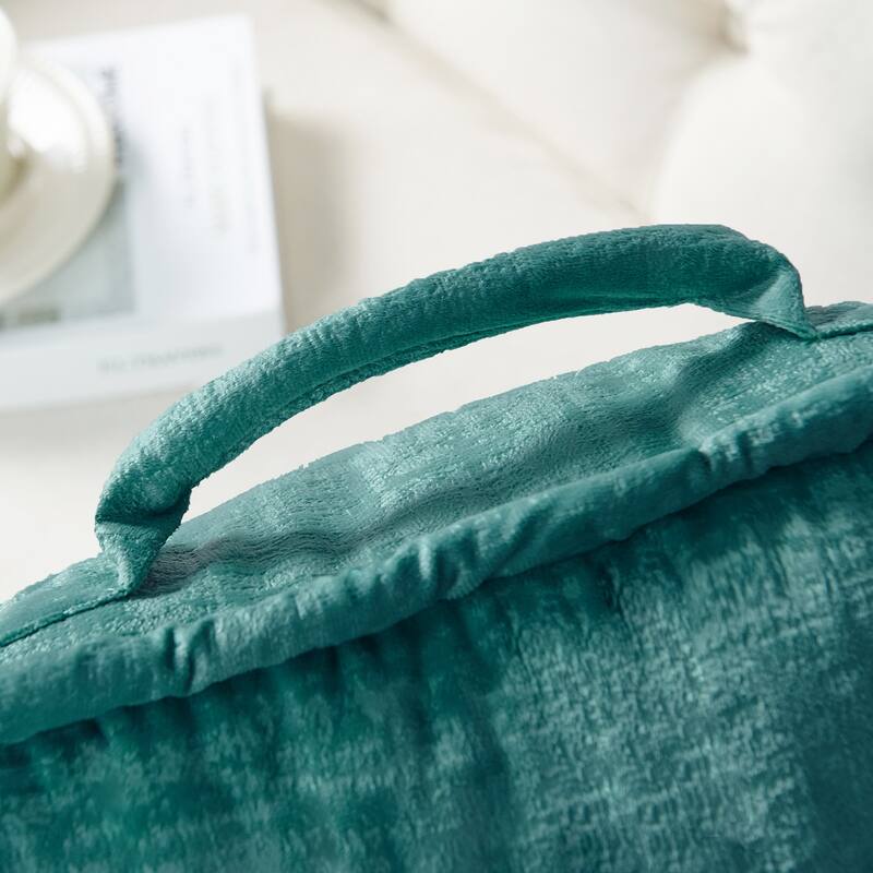 Textured Velvet Bedrest Reading Pillow Cover & Filling