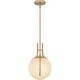 preview thumbnail 3 of 4, Bronze Gold One Light Pendant from the Quoizel Pendant Collection
