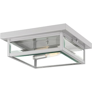 Quoizel Westover Clear Glass 2-light Outdoor Flushmount