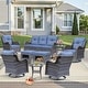 preview thumbnail 91 of 97, Gray Wicker Rattan Outdoor Patio Furniture Set Swivel Chair with Cushion