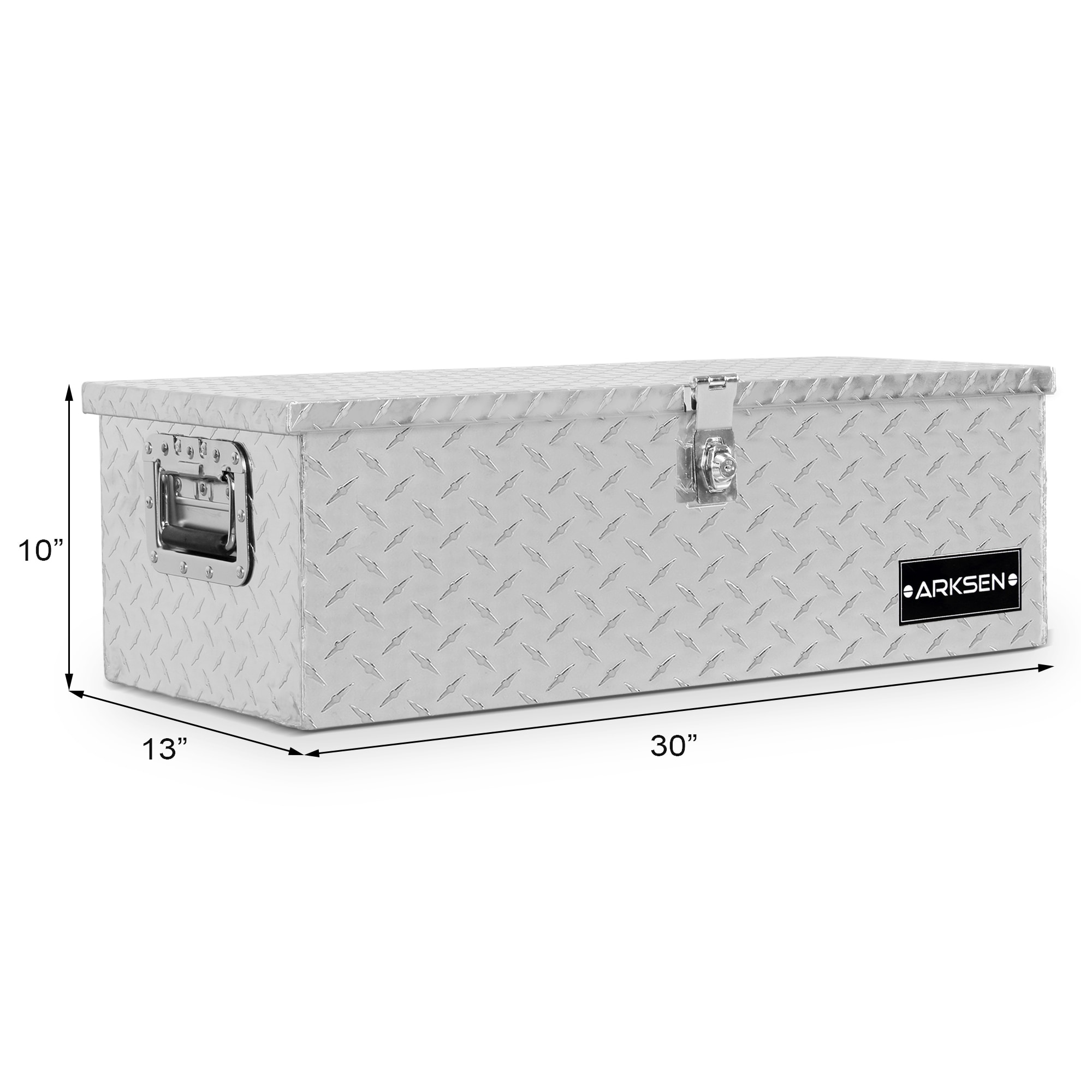 Shop Arksen 30 Aluminum Diamond Plate Tool Box Chest Box Truck