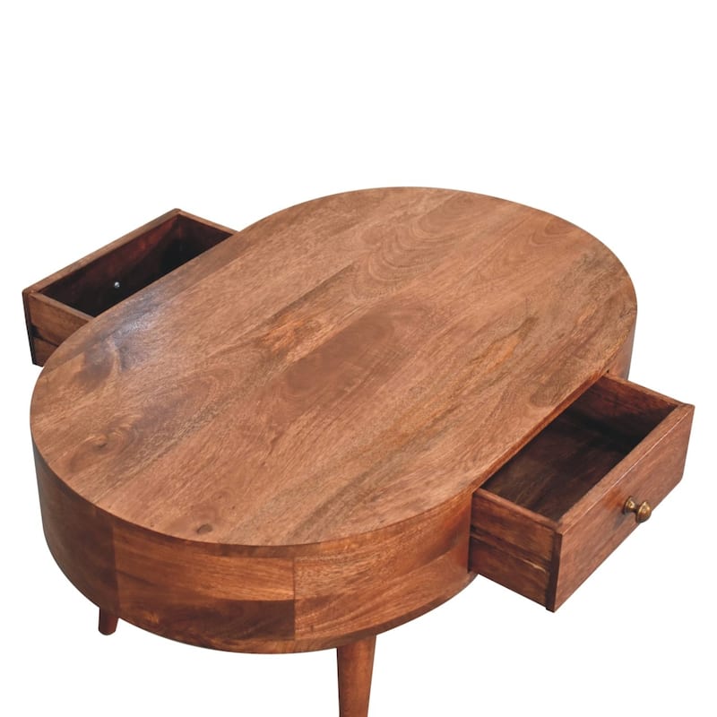 Artisan Furniture Solid Wood Honey Caramel Coffee Table, Brown with 1 Drawer