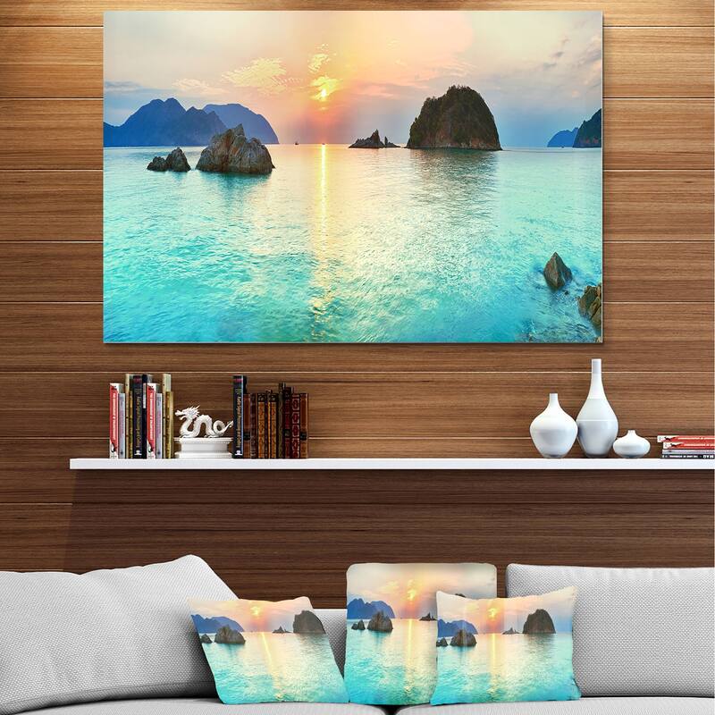 Designart 'Sunrise Panorama' Photography Metal Wall Art