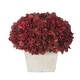 preview thumbnail 4 of 20, Faux Hydrangea in White Washed Wood Cube Planter