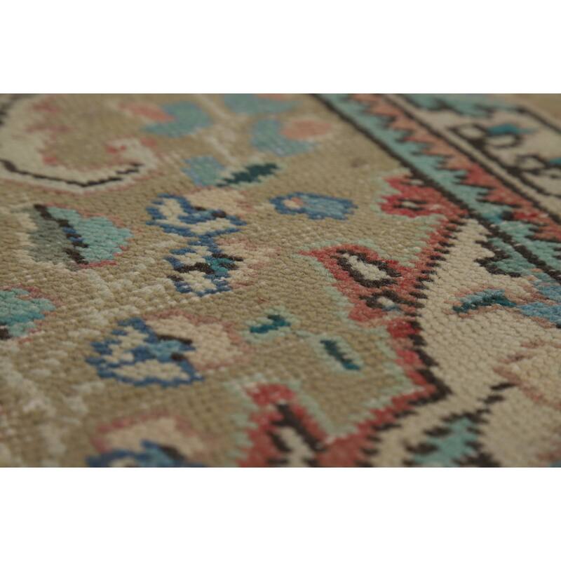 Hand Knotted Oriental 100% Wool Carpet Traditional Floral Pink Tabriz Area Rug - 9' 2'' X 6' 6''