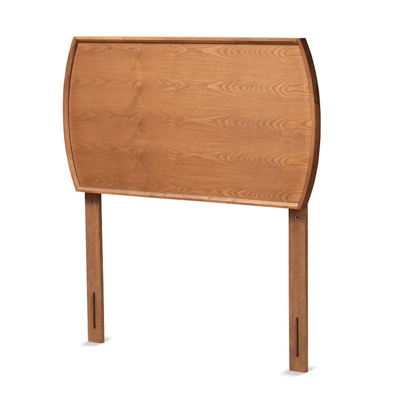 Laurien Mid-Century Ash Walnut Finished Wood Headboard - Twin