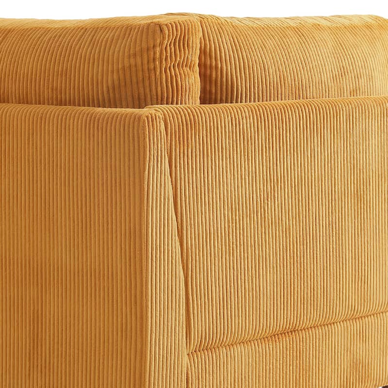 Jannae 112.12'' Upholstered Corduroy Sofa
