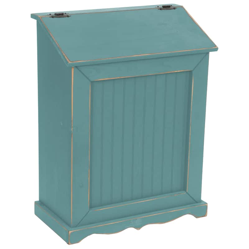 Farmhouse Lift-Top Hamper - Blue