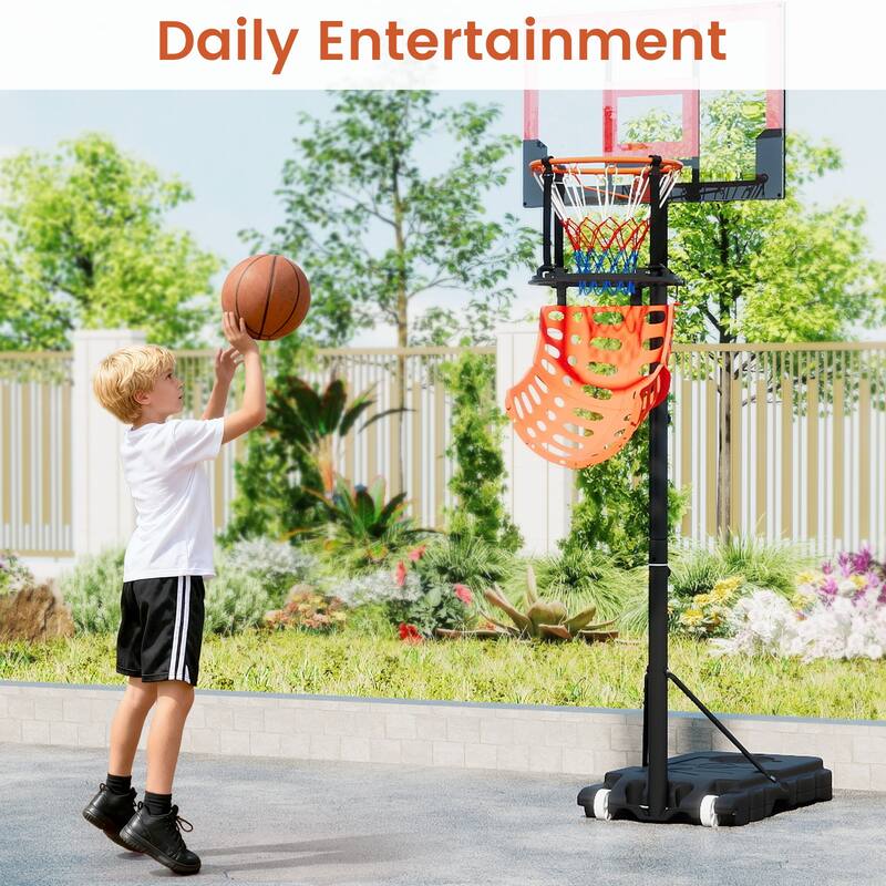 Gymax 360 degree Basketball Return Attachment w/4 Tool-Free Detachable